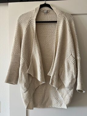 American Rag Open-Front Chunky Knit Cardigan - Cream